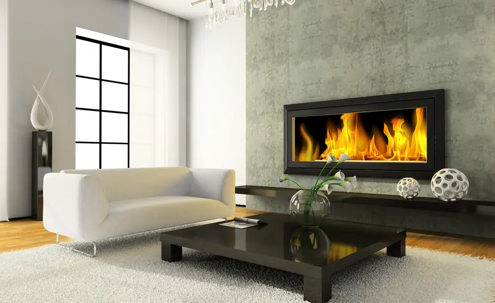 linear fireplace