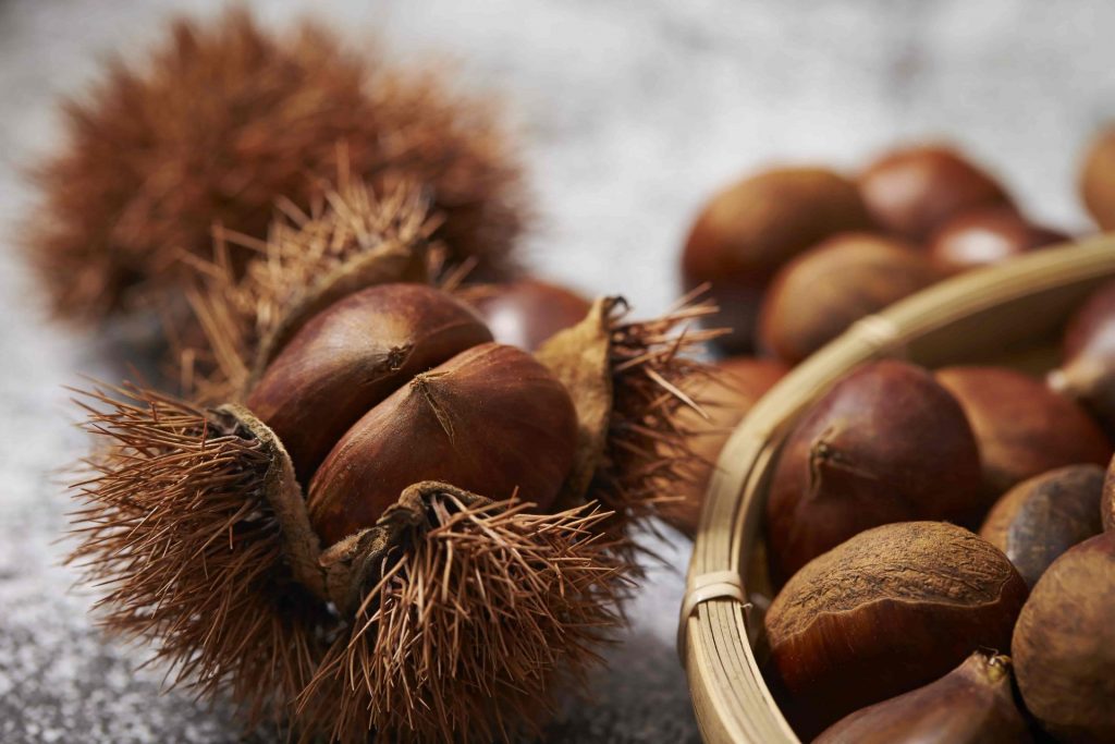 Preparation of chestnuts for roasting