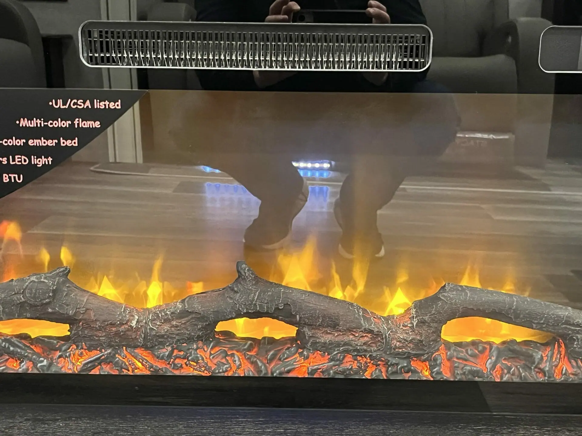 orange electric fire