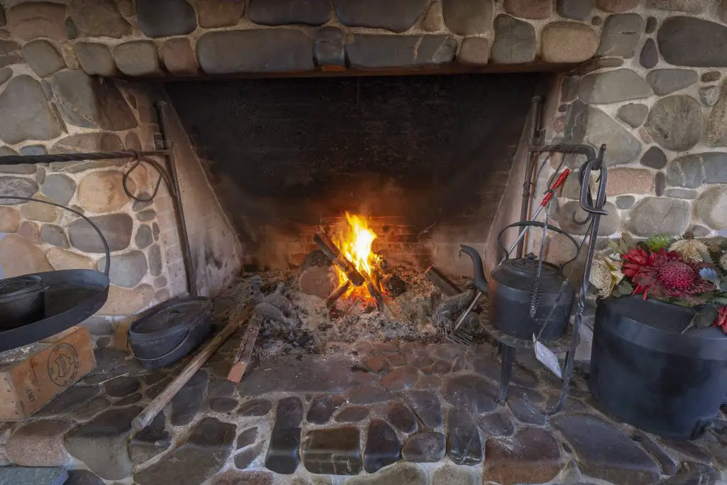 stone fireplace cleaning