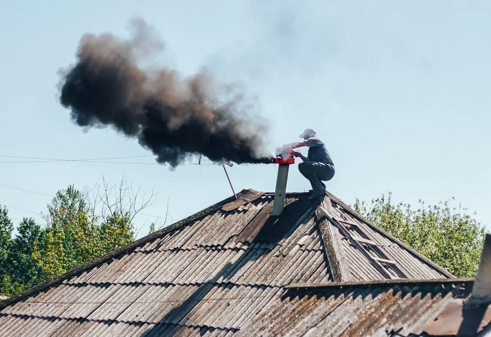 Cleaning the chimney