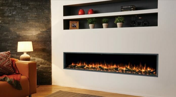 How Do I Make My Fireplace Stop Beeping? An electric fireplace in a living room.