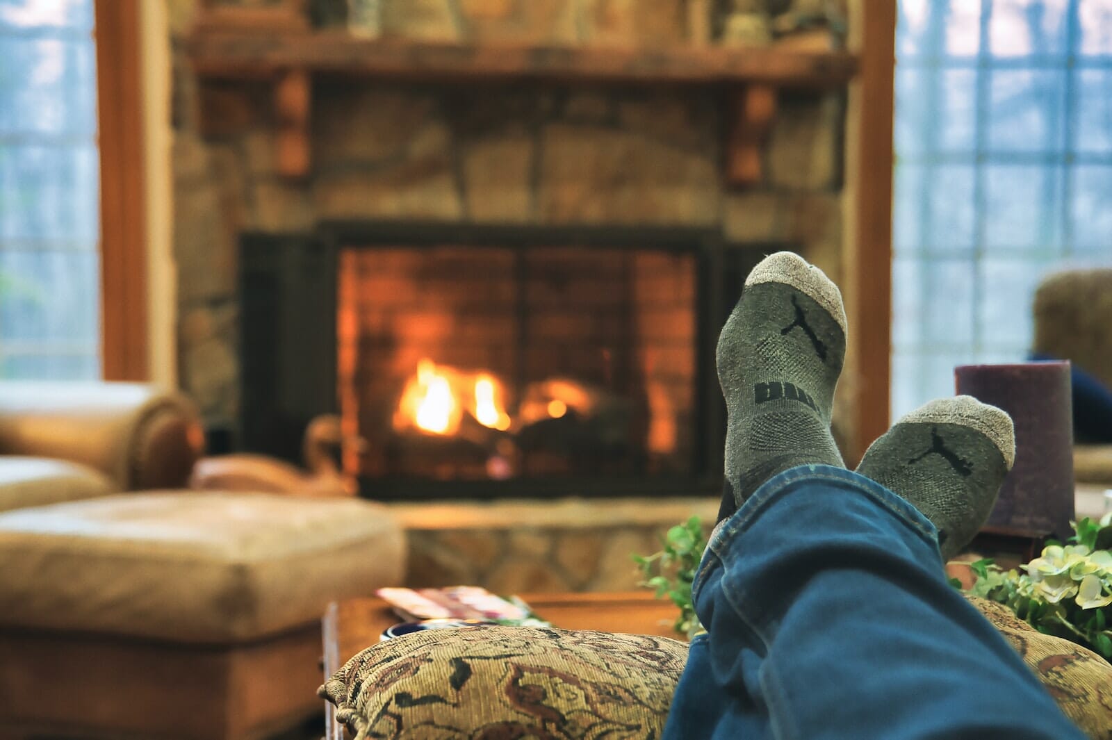 Safety tips for placing a couch in front of your fireplace